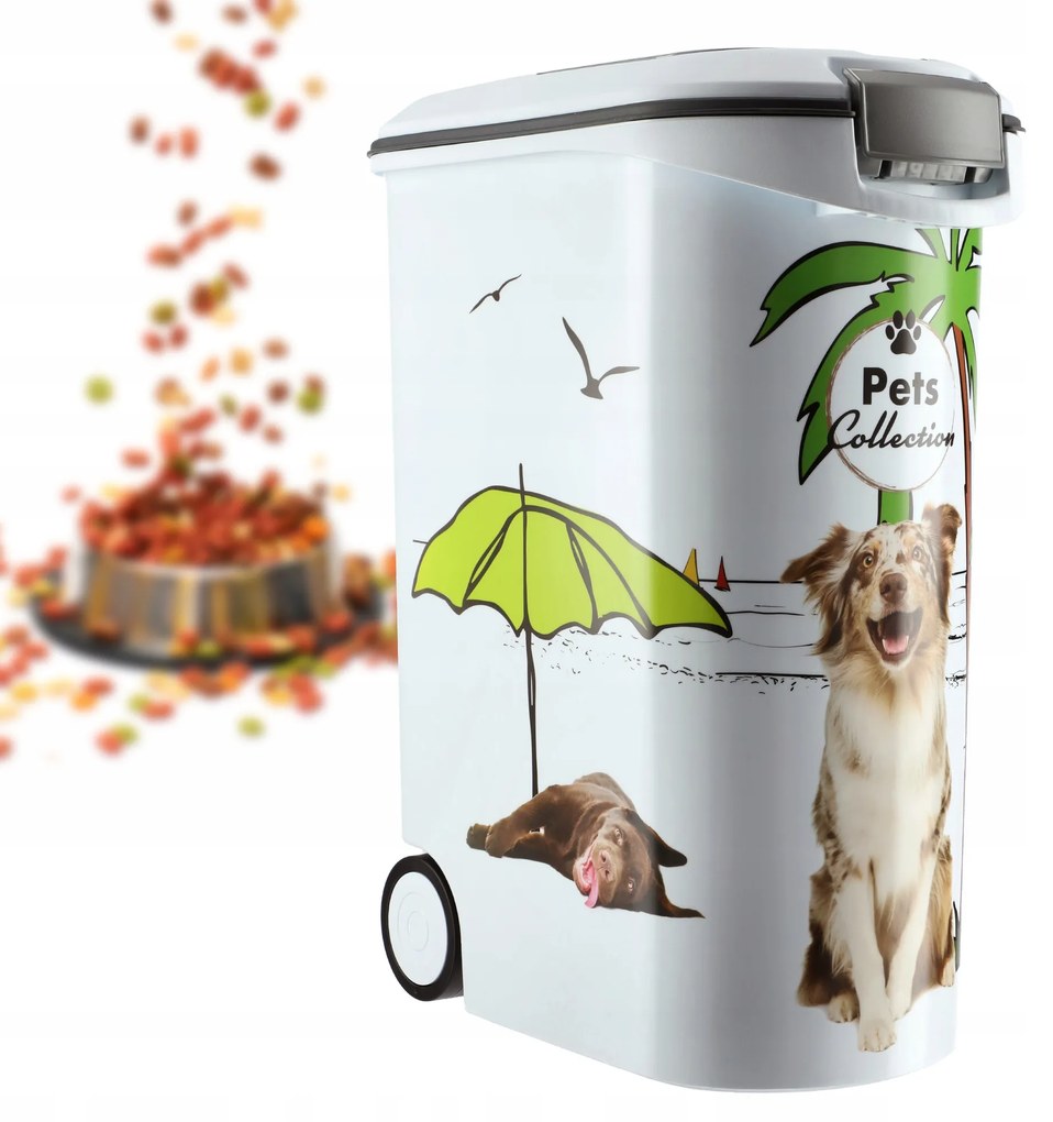 Kontejner a úložný box na granule pro psy, XXL 54l/20kg