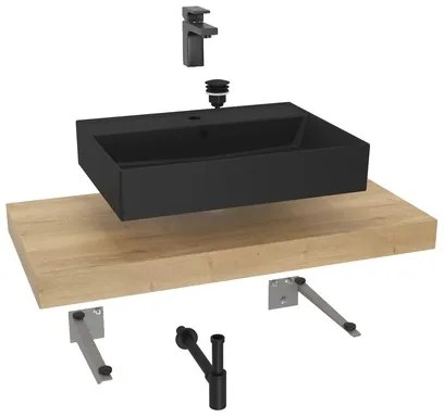 Hansgrohe Dolce kúpeľňová zostava siko s doskou pod umývadlo 100x8x50 cm dub halifax KSETDO16