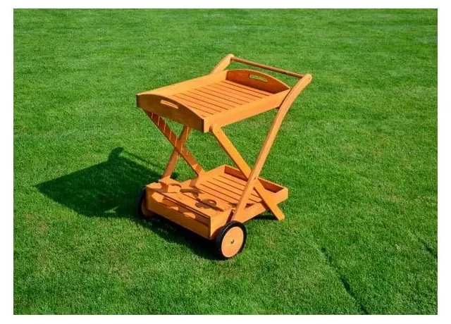Záhradný servírovací stolík z borovicového dreva 74x61 cm - Rojaplast