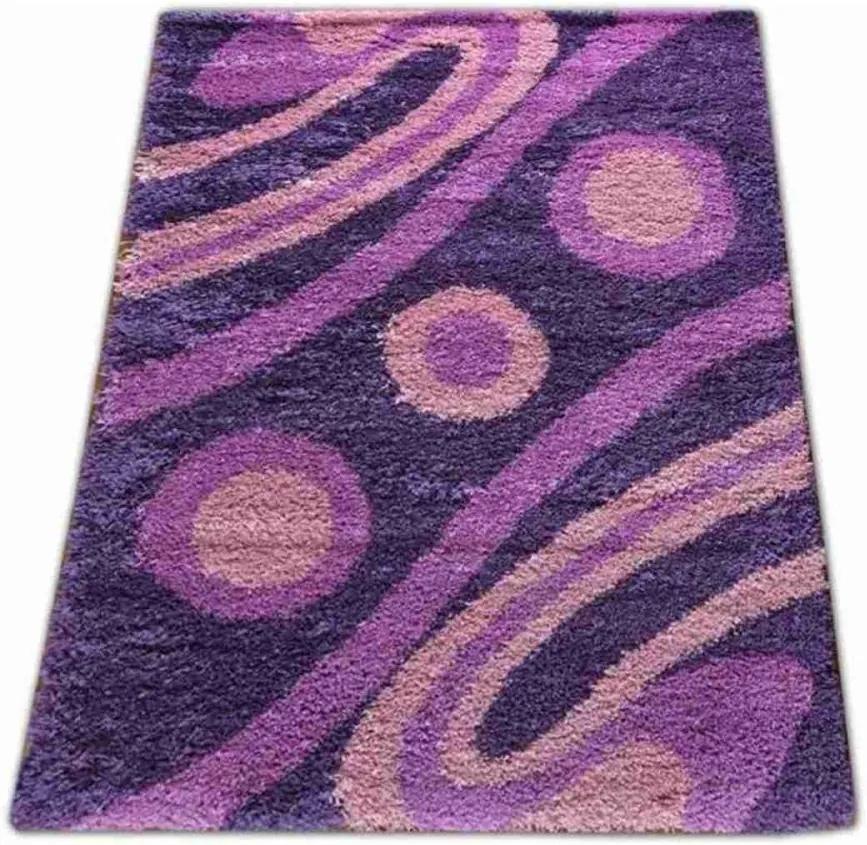 Kusový koberec Shaggy vlas 50 mm Jolena fialový, Velikosti 200x290cm | BIANO