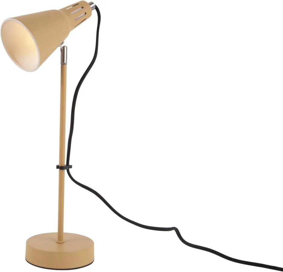 Horčicovožltá stolová lampa Leitmotiv Mini Cone, ø 16 cm