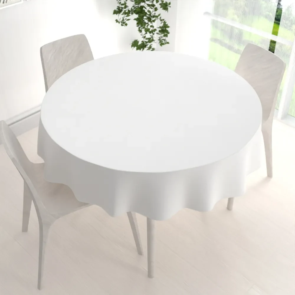 Biante Teflónový okrúhly obrus TF-004 Biely Ø 150 cm