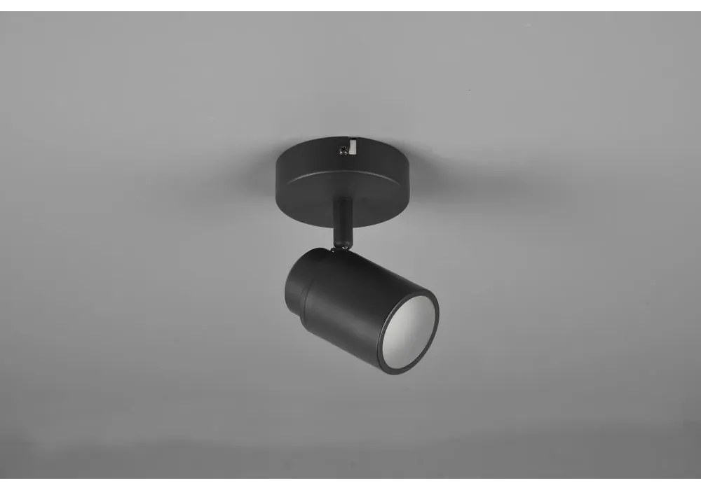 Matne čierne kovové bodové svietidlo 10x9 cm Angelo - Trio