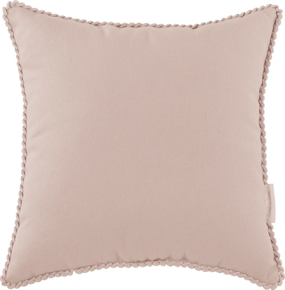 Boho vankúš s bublinkami púdrovo ružový 44x44 cm