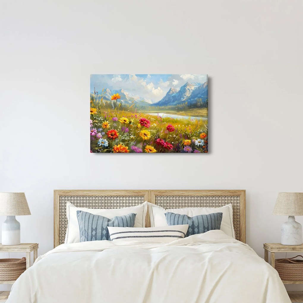Obraz - Maľovaná krajina (90x60 cm)