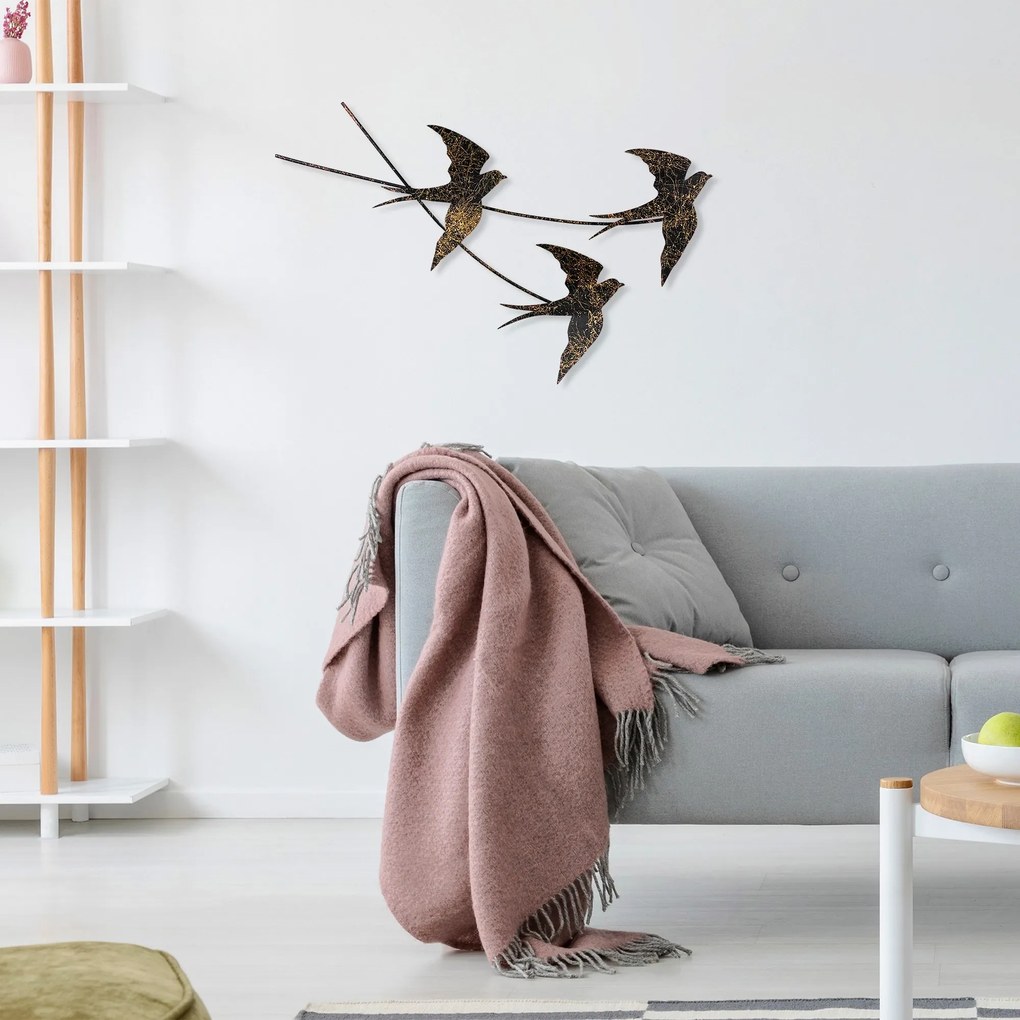 Nástenná kovová dekorácia Wallow 2 viacfarebná