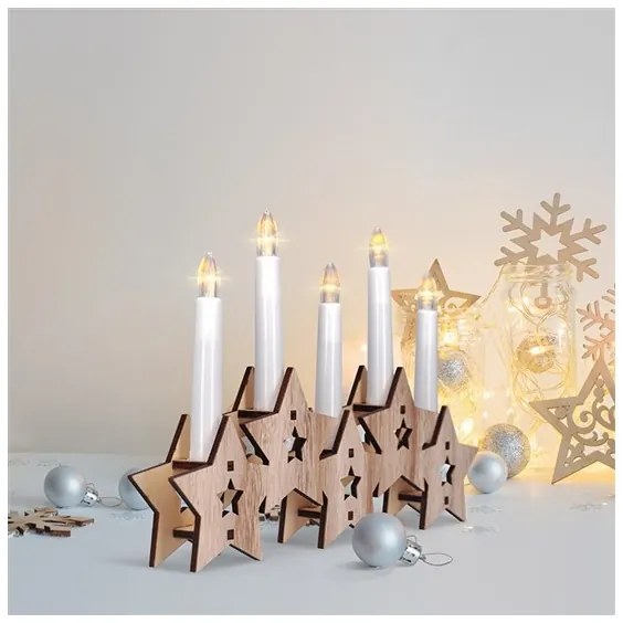 Solight 1V222 - LED Vianočný svietnik 5xLED/2xAA