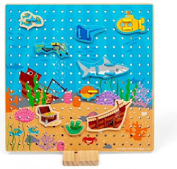Bigjigs Toys Provlékací deska moře