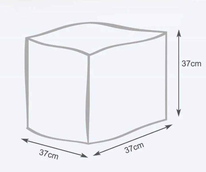 Sedací vak taburetka Cube S ekokoža - biela