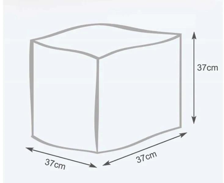 Sedací vak taburetka Cube S ekokoža TiaHome - sivá