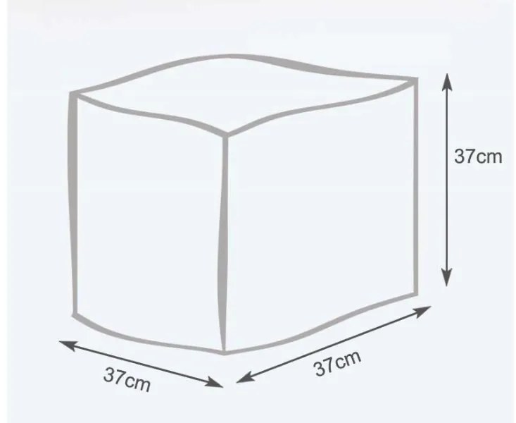 Sedací vak taburetka Cube S ekokoža TiaHome - svetlo hnedá