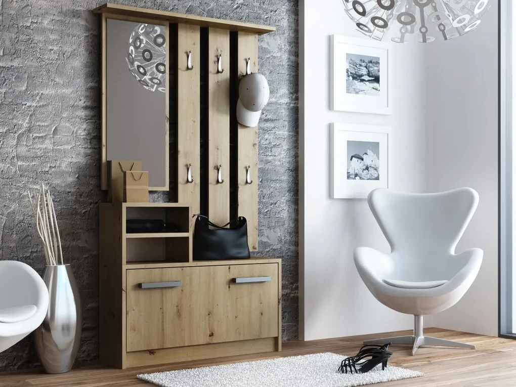 Predsieňová stena Artisan B hnedá