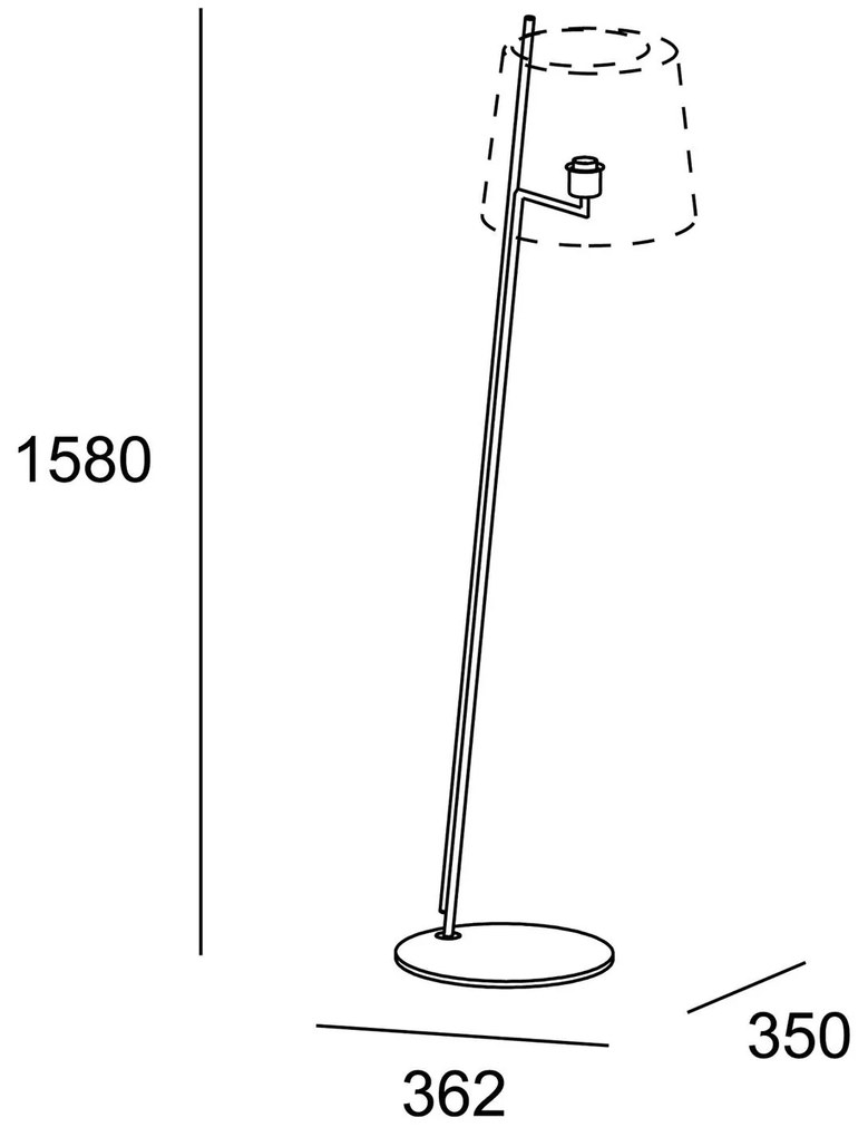 LEDS-C4 Clip stojaca lampa 158 cm tienidlo čierna