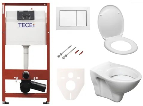 Cenovo zvýhodnený závesný WC set TECE do ľahkých stien / predstenová montáž + WC S-Line S-line Pro SIKOTSD0