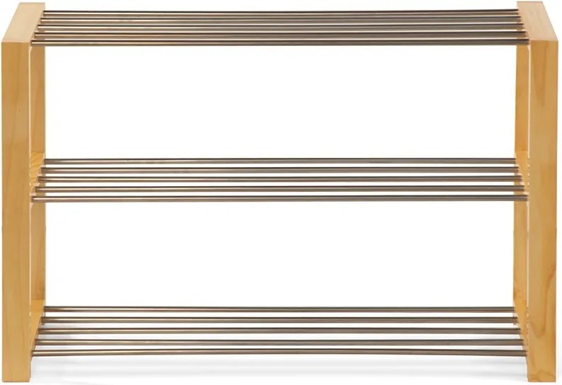 Noela Oceľový botník v dekore dreva NEX 3 poschodia