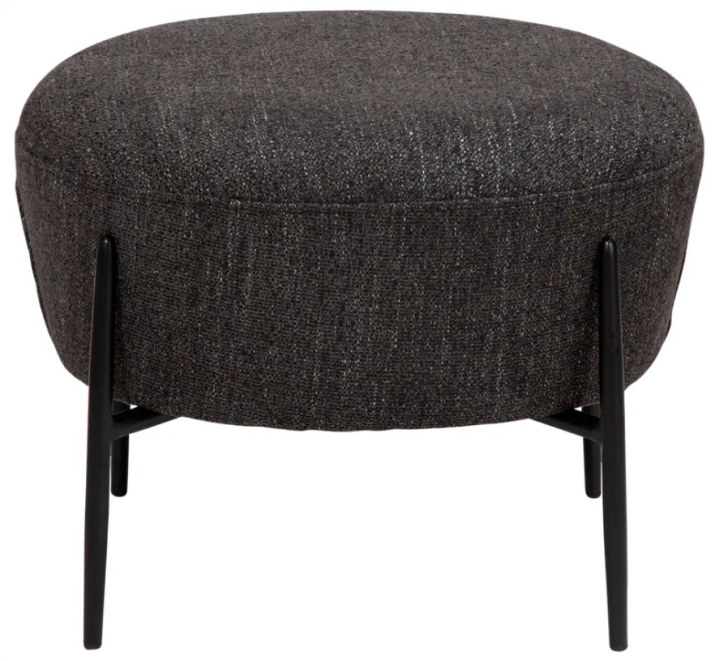 ORBIT TABURET black bouclé/black