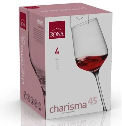 Rona Poháre na víno CHARISMA 450 ml, 4 ks