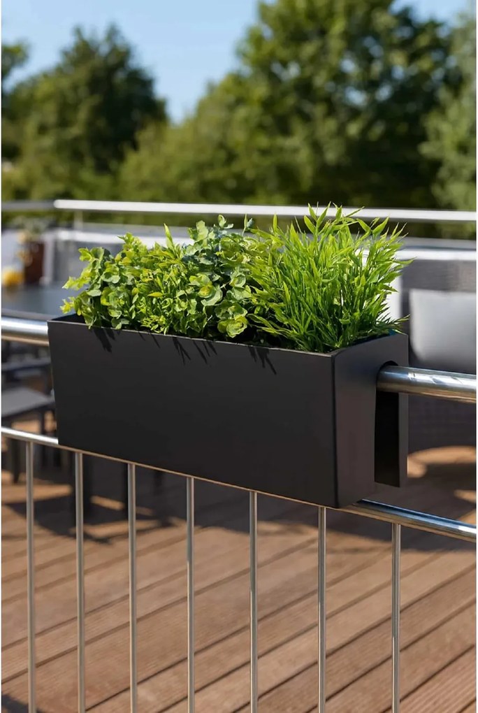 Balkónový hrantík BALKONA CLASSIC, sklolaminát, šírka 60 cm, antracit