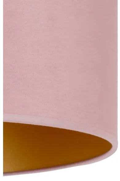 Duolla - Luster na lanku ROLLER 1xE27/15W/230V pr. 40 cm ružová/zlatá