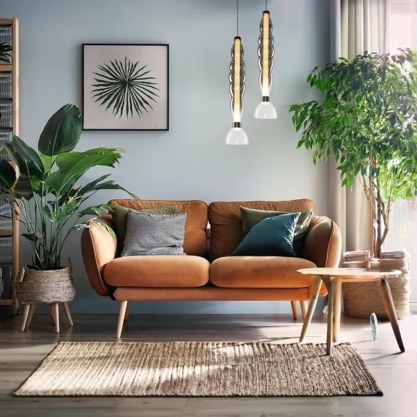 LED Luster na lanku LUCCO LED/18W/230V pr. 15 cm dymová