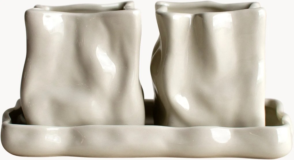 Kuchynské dózy's podnosom Tray, 3 ks