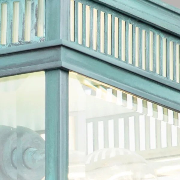 Elstead HOLBORN-F-VDG - Vonkajšie svietidlo HOLBORN 2xE27/60W/230V IP44 tyrkysové