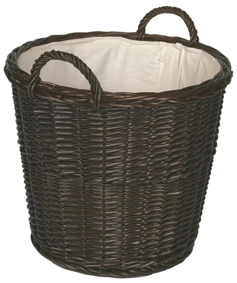 Prútený kôš na drevo s držadlami 50x48 cm