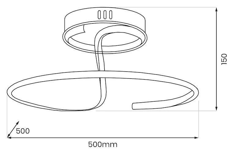 Stropné LED svietidlo Delta, 1x LED 30w, 4000k, b