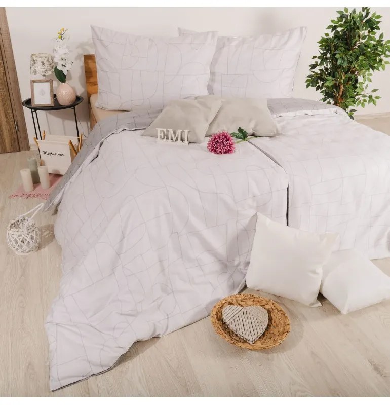 Obliečky Velur sivé satén EMI