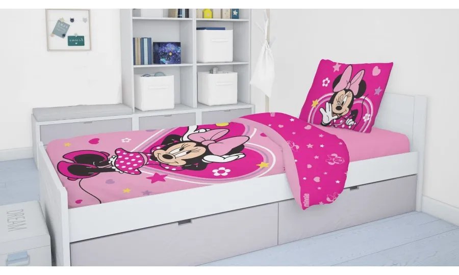 Bavlnené posteľné obliečky Minnie Mouse - Disney - 100% bavlna - 70 x 90 cm + 140 x 200 cm