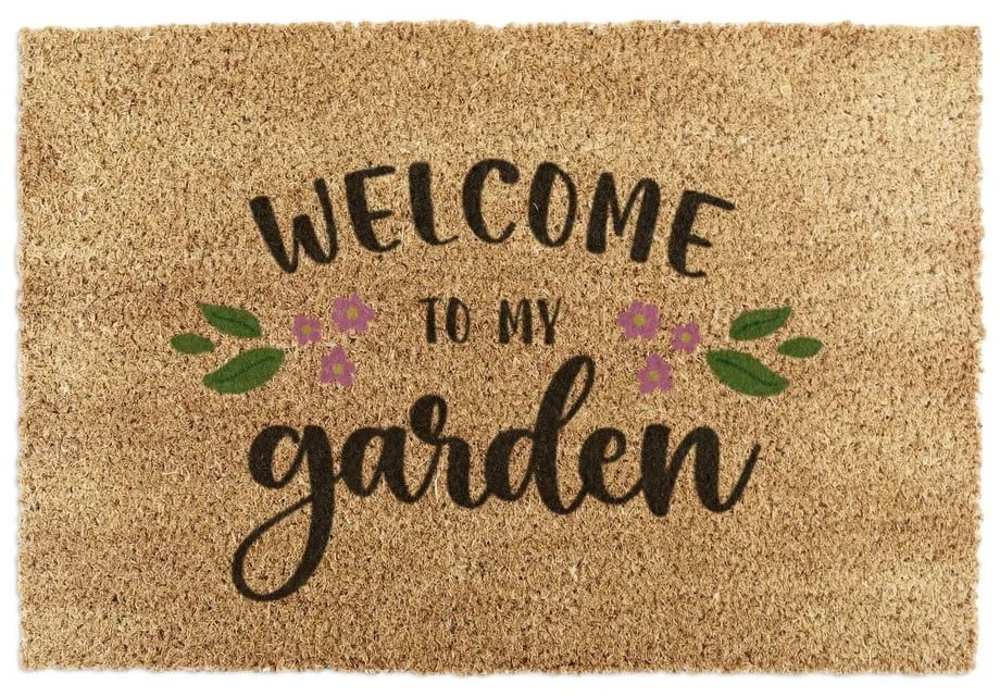 Rohožka z kokosového vlákna 60x90 cm Welcome to My Garden – Artsy Doormats