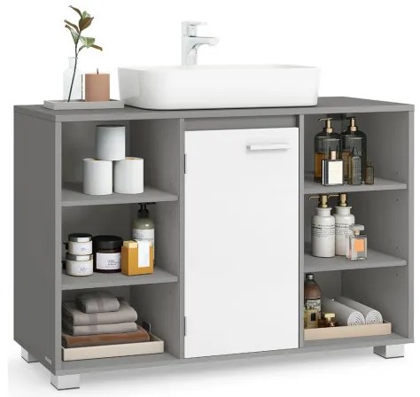 Skrinka pod umývadlo BBK507G01 sivá / biela