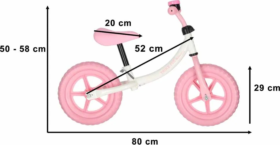 KIK Trike Fix Balance detské odrážadlo, ružové