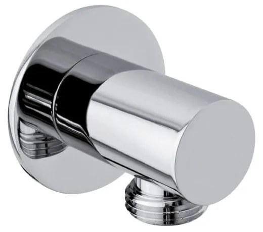 Mosadzný diel na pripojenie sprchy v lesklo striebornej farbe ø 5 cm – Sapho