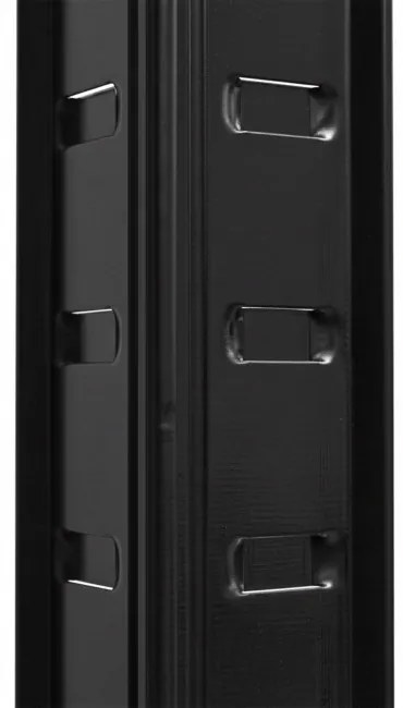 Regál 205x120x45 cm čierny