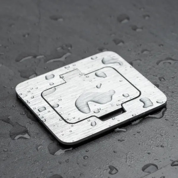 Brilagi - Vonkajšia vstavaná podlahová zásuvka IP55 matný chróm obdĺžnikový