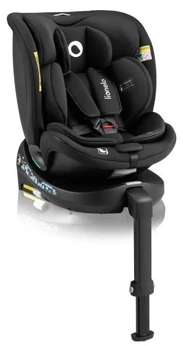 Lionelo - Autosedačka so základňou otočná NAVY i-Size 40-150 cm čierna