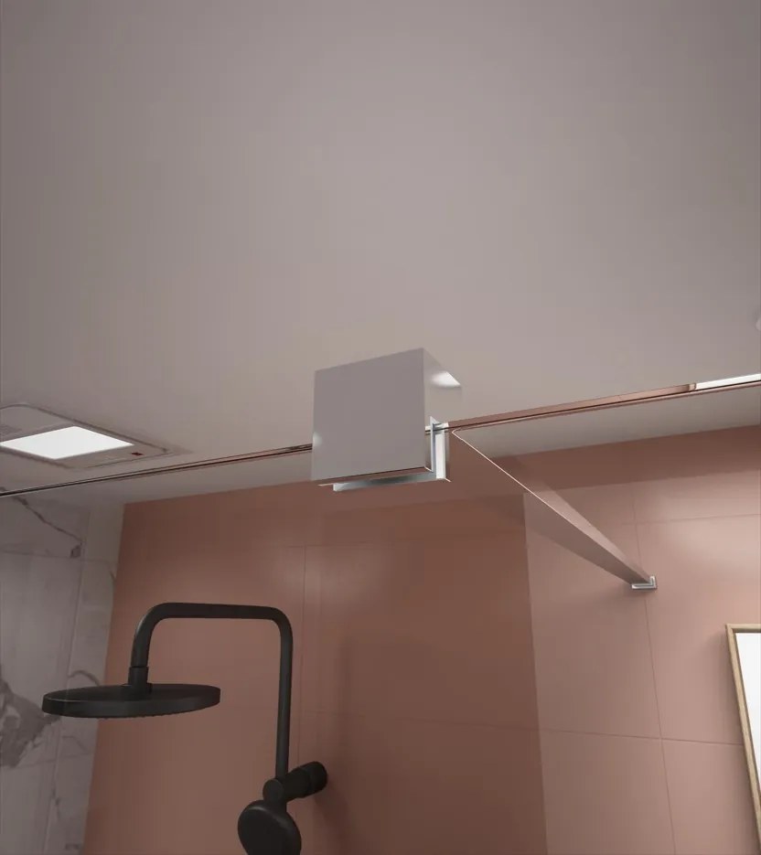 Erga Paris, sprchová zástena Walk-In 100x200 cm, 8mm číre sklo, chrómový profil, ERG-V02-PARIS-100x200-CL-CR