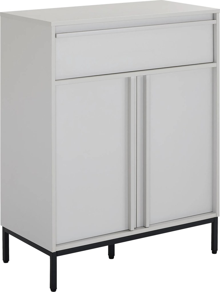 XXXLutz KOMODA, čierna, svetlosivá, 80/101/40 cm Xora - Komody - 002479000115