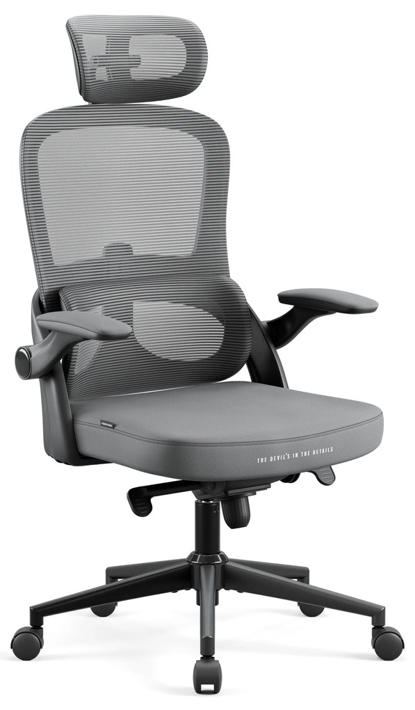 Ergonomická kancelárska stolička Diablo V-Light, sivá