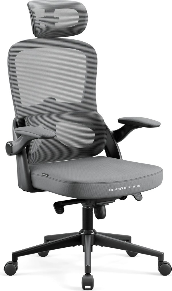 Ergonomická kancelárska stolička Normal Size, sivá: Diablo V-Light