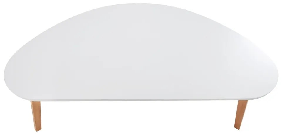 Biely konferenčný stolík Bonami Essentials Skandinávsky, dĺžka 84,5 cm