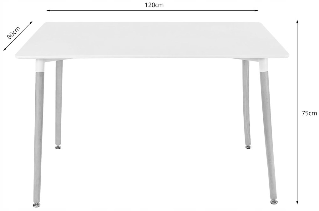 Jedálenský set 1 + 4, stôl ADRIA 120x80 čierny + stoličky BALI MARK čierna