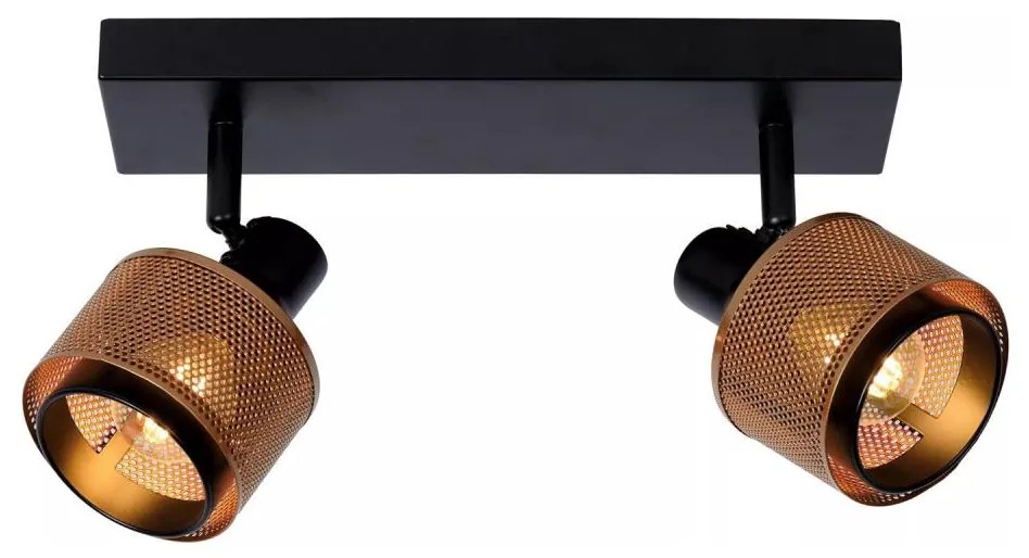 Lucide 77980/02/30 - Bodové svietidlo RAFA 2xE14/40W/230V čierna/bronz