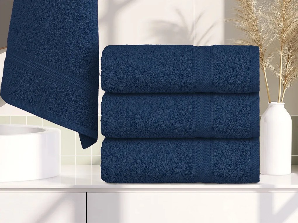 Uterák CLARYSSE ELEGANCE 60x110 cm tmavomodrý, 100% bavlna
