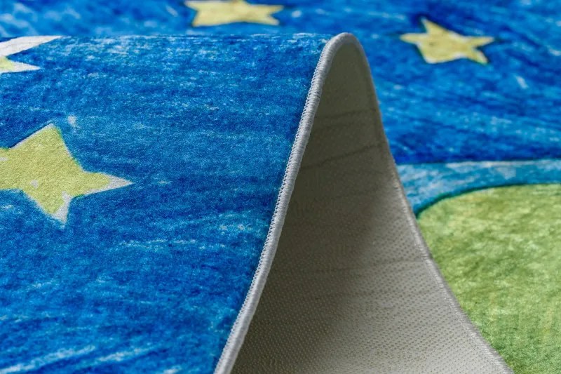 Detský kusový koberec Bambino 2265 Rocket Space blue, 80x150, modrá, detská izba, Dywany Łuszczów