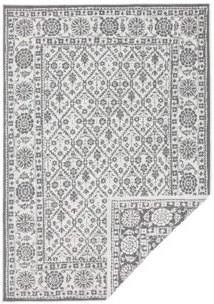 NORTHRUGS - Hanse Home koberce Kusový koberec Twin-Wendeteppiche 103116 grau creme – na von aj na doma - 120x170 cm