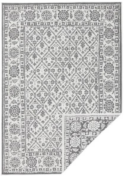 NORTHRUGS - Hanse Home koberce Kusový koberec Twin-Wendeteppiche 103116 grau creme – na von aj na doma - 80x350 cm