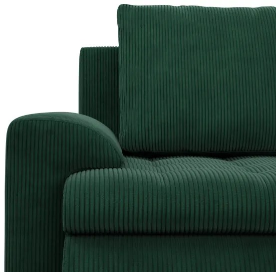 Sedacia súprava FORESTA Poso v tvare U, pravá fľaškovo zelená