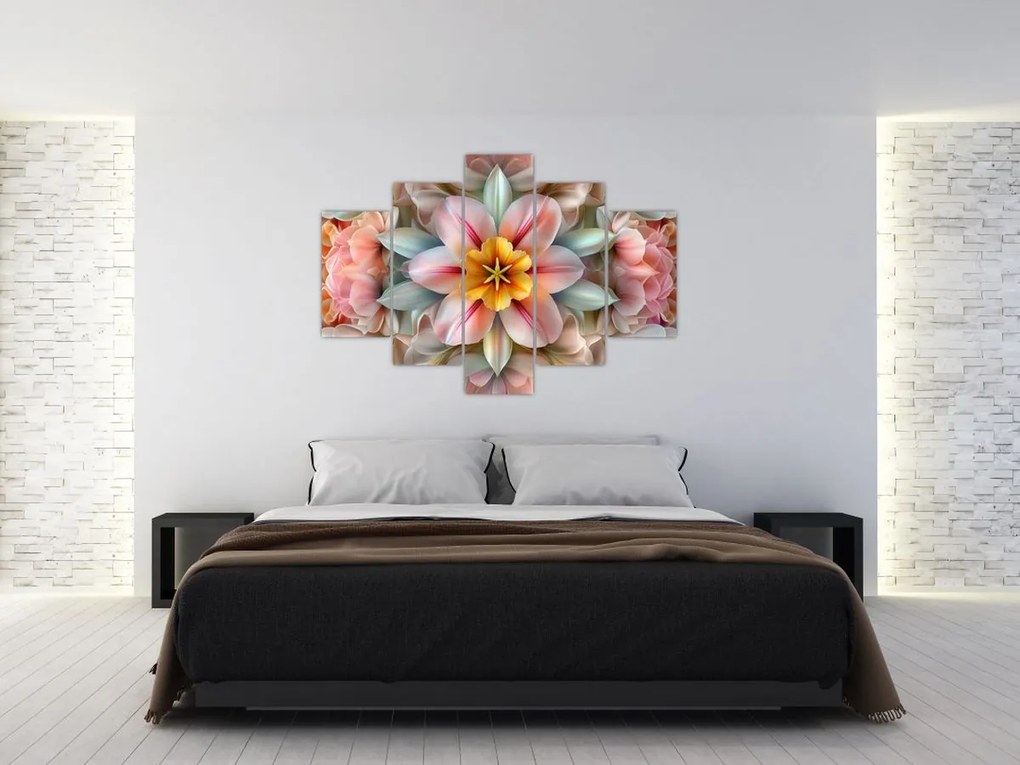 Obraz - Kaleidoskopický kvet (150x105 cm)
